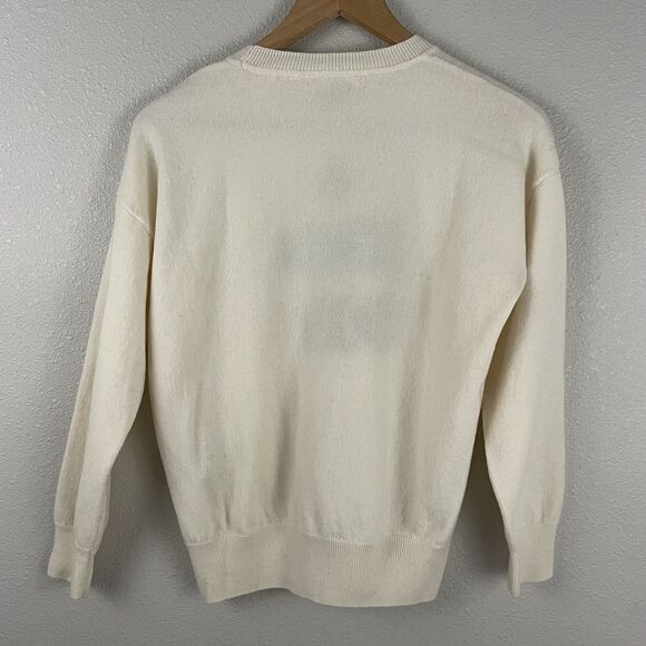 Sandro Paris Smiley Size 2 Jumper Zola Sweater Acid Love Wool Cashmere Blend - Picture 8 of 8